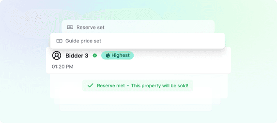 Bid on properties at auction